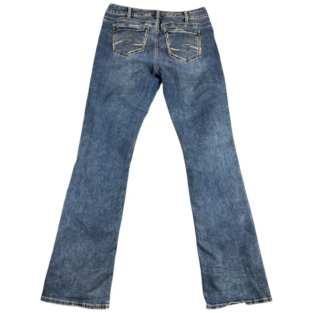 Silver Jeans Co Suki Slim Bootcut Jeans Mens 34x35 Blue Denim Rugged Workwear